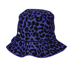 Bucket Hat Knit Animal Print Roxo