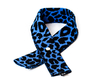 Gravata Knit Animal Print Azul Royal