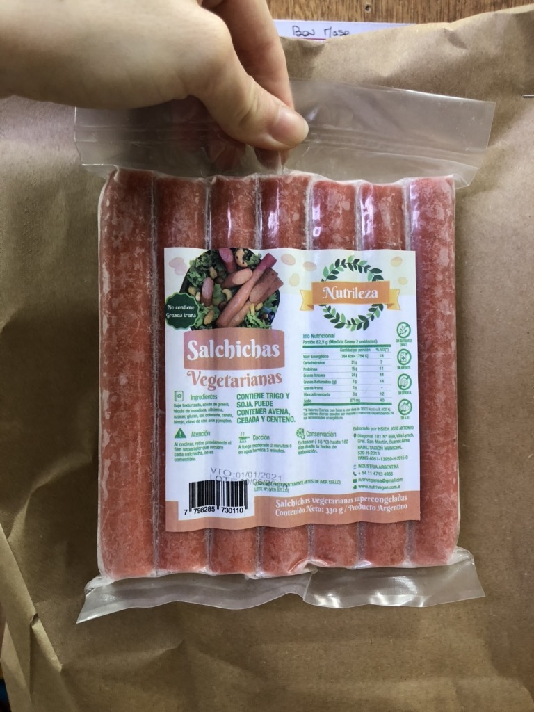 Salchichas vegetarianas Nutrileza