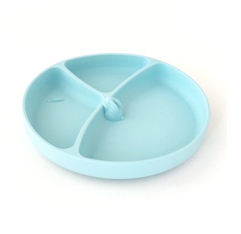 Pettorina Per Bambini Little Lurch In Silicone Con Ventosa, Colore Menta, Facile Da Pulire E Sicura