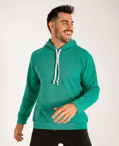 Buzo Oversize Unisex con Capucha Verde Melange Rústico - YAGÉ