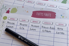 Juego de mesa "Tutti Frutti"- Lavable con marcadores - comprar online