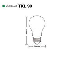 Lâmpada LED Prime 14W 6500K Luz Fria - Taschibra - comprar online