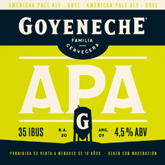 APA 355 ml - Cerveza Artesanal Goyeneche - Pack x 12 - tienda online