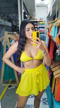Short Saia Mayara - Amarelo
