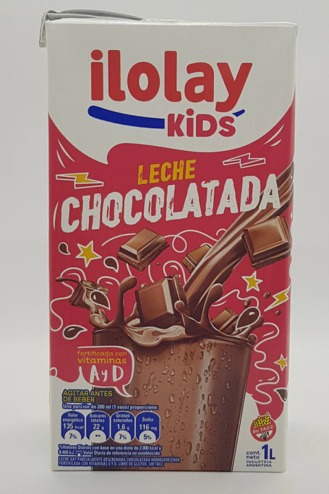 Chocolatada ILOLAY 1lt. PACK DE 12 UNIDADES.