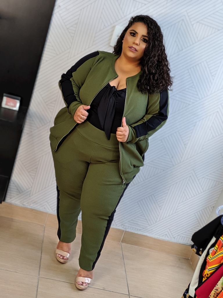 conjunto de frio plus size