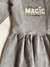 Vestido Infantil Moletom Flanelado Cinza Believe In Magic - comprar online