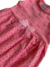 Macacão Bebê Cavado Menina Rosa Laços - lojabbcoruja