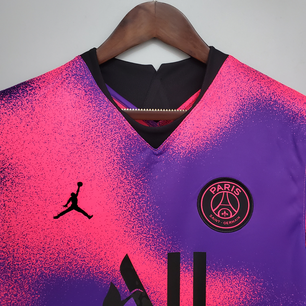 Camisa Jordan Paris Saint Germain Psg 2021 Quarto Uniforme Customizada