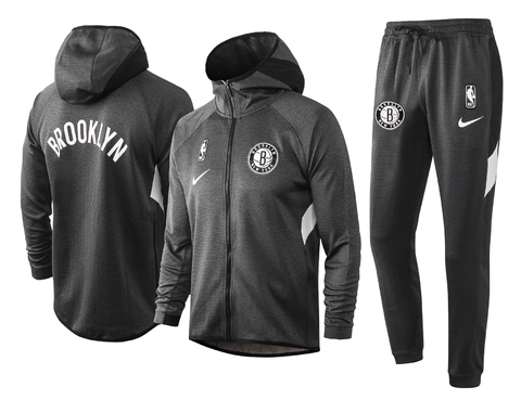 brooklyn nets nike showtime city edition thermaflex moletom com capuz