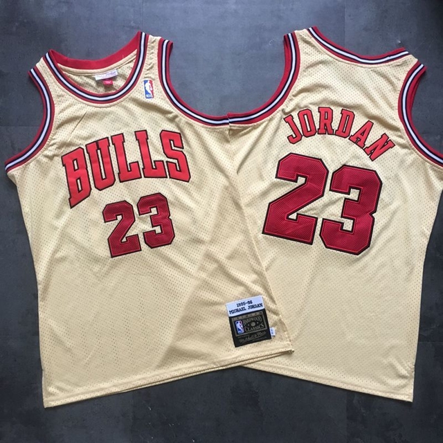 Regata NBA Mitchell & Ness - Chicago Bulls Retro 1995-1996 Bege - Jordan #23