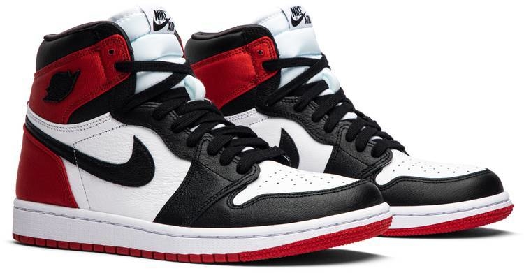 air jordan 1 high satin black toe