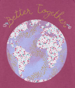 Remera "Carter´s" - Big Girl - Violeta "Better Together", con capucha - comprar online