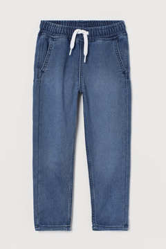Jean "H&M" - Azul clásico con cintura elastizada - Talle grande (ver medidas en las fotos)