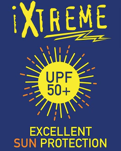 Imagen de Malla con remera UV manga corta - "iXtreme" - Big boy - Blanca con SURF y malla negra