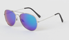 Anteojos de sol "H&M" - 100% UV - Aviador espejado con marco plateado - Lupeluz