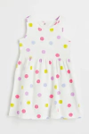 Vestido H&M - Blanco con lunares de colores