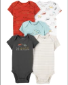 Bodies x 5 unidades - Rojo, gris y blanco con animales