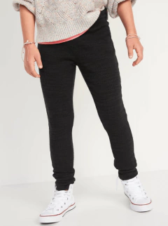 Jogger "Old Navy". Negro, con puño, morley de algodón - Lupeluz