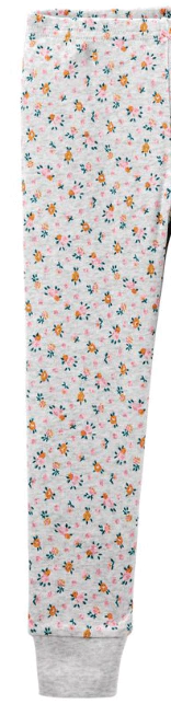Pijama "Carter´s", algodón gris con florcitas en internet