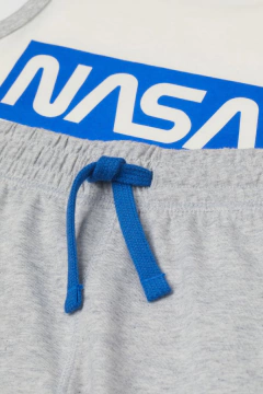 Conjunto "H&M" - Musculosa "NASA" + Short gris - Talle 6-7 años en internet