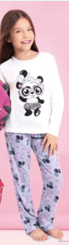Pijama "Lucia Mendez" - Blanco con Panda