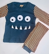 Pijama "XY" - Little boy - Naranja y azul - comprar online