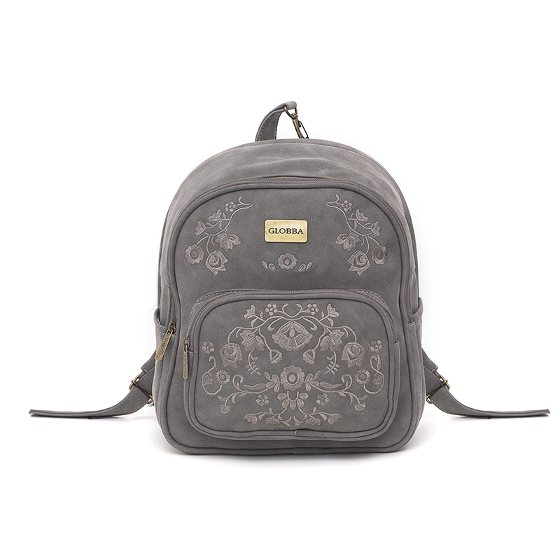 Mochila Maternal Goldie Flowers Gris
