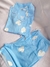 Pijama Americano Ref: 243 Azul com estampa Coração - comprar online