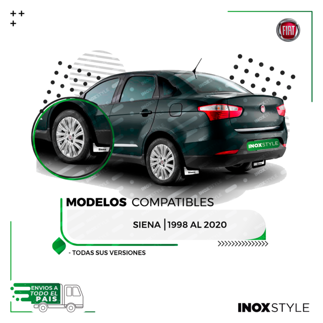 Juego 4 Plastico Rigidos Para Fiat Palio Punto Siena Kit De Accesorios X4