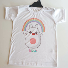 Remera estampada arcoíris talle 6 niña