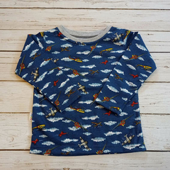 Remera estampado aviones manga larga 2-3 años