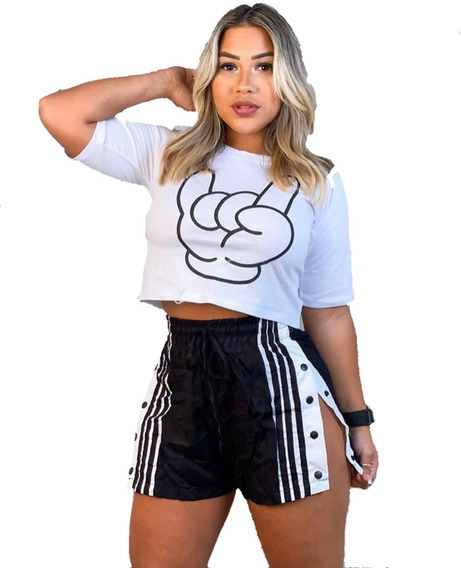 Shorts jogger botão Outlet