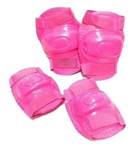 Set Proteccion Rodillas y Codos Rosa para Patines y Skate Jem