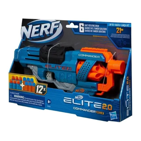Pistola Nerf Elite 2.0 Commander con 12 Dardos Hasbro
