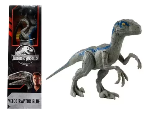 Jurassic World Dinosaurio Velociraptor Blue 25 cm Largo Mattel