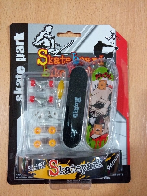 Mini Skate de Dedos de 96 mm con ruedas, herramientas y accesorios Imposol