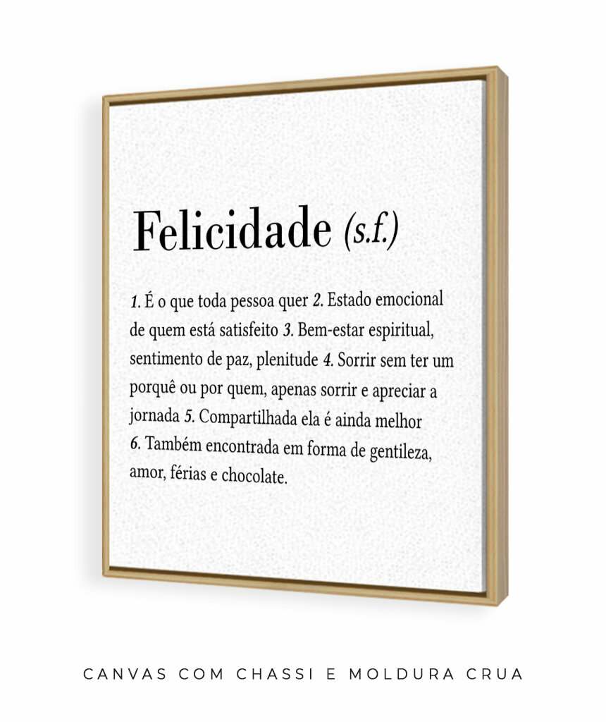 Quadro Felicidade Significado Dicionário