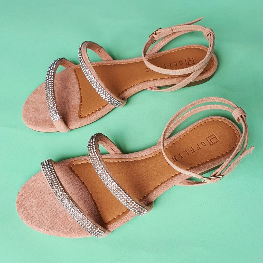 SANDÁLIA RASTEIRA OFFLINE SIENA TIRAS STRASS