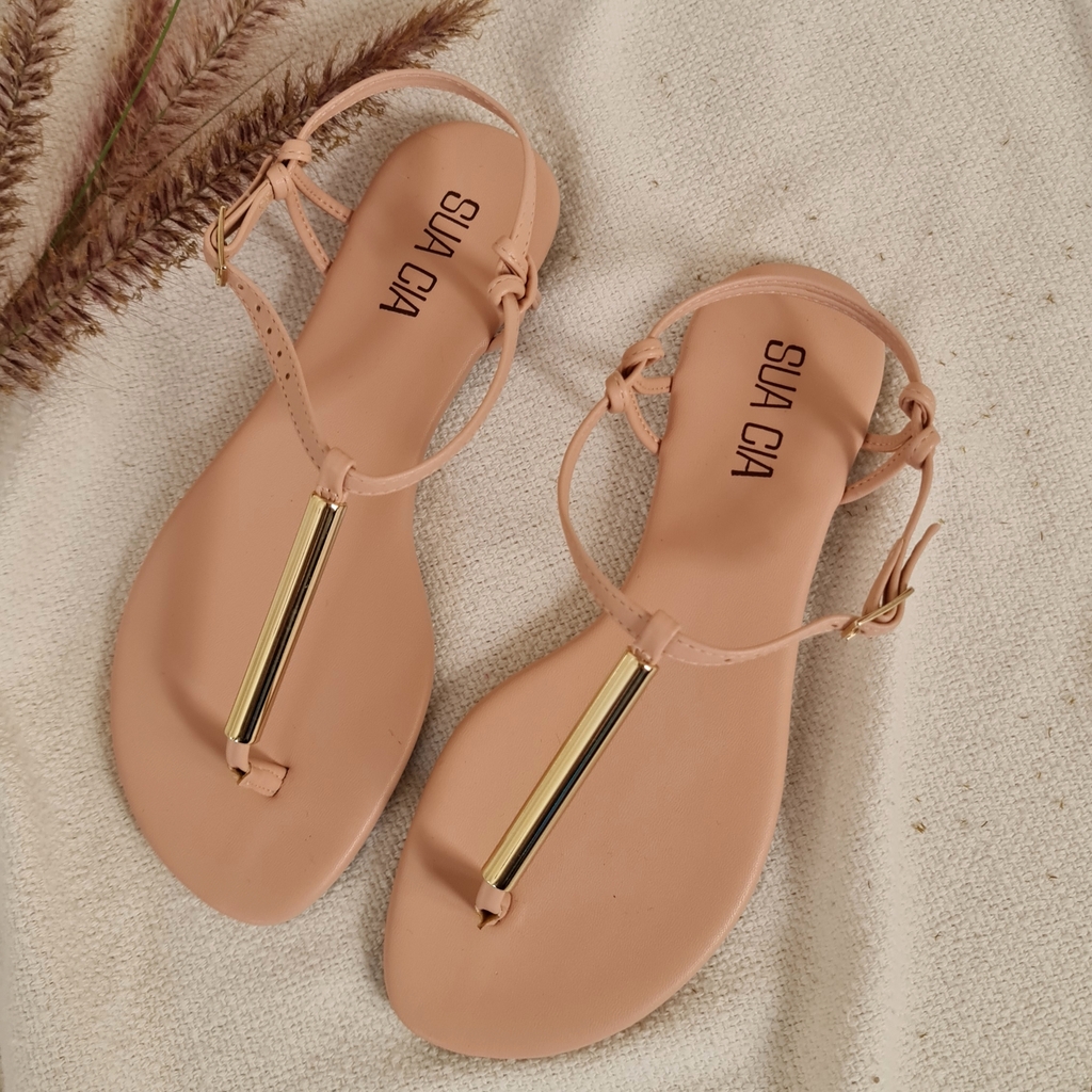 SANDÁLIA RASTEIRA SOFT NUDE SUA CIA - Loja Cléo