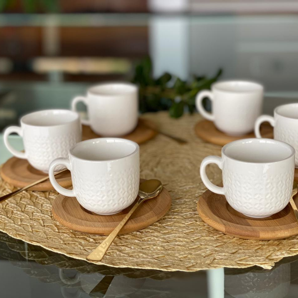 Juego de 6 Tazas Asa Vidrio 250ml Thermo Glass Wilmax — Ferretería Maracopá