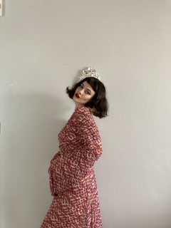 Kimono Longo Tule - Cogumelo - comprar online