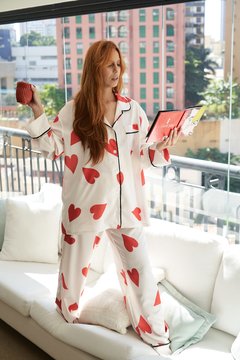 Pijama Clássico - Coração Vermelho - comprar online