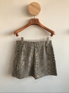 Shorts Zara textura croco - comprar online