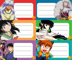 Etiquetas x6 - Inuyasha - Comprar en Anime Art Etiquetas x6 - Inuyasha - Comprar en Anime Art
