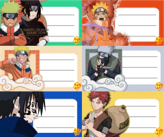 Etiquetas x6 - Naruto - Comprar en Anime Art Etiquetas x6 - Naruto - Comprar en Anime Art