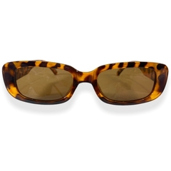 Óculos de sol retro vintage retangular Leopardo + BAG BRINDE