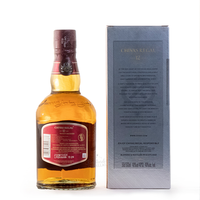 Whisky Chivas Regal 12 Años 500 Ml En Estuche