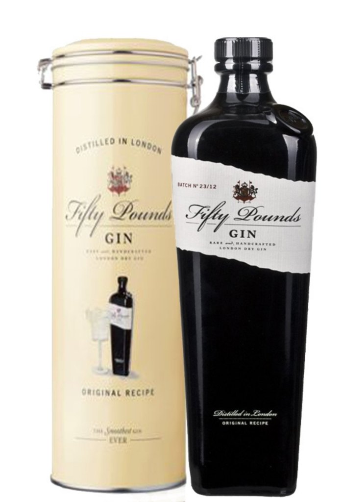 Gin Fifty Pounds 700 Ml En Lata Original Recipe color beige